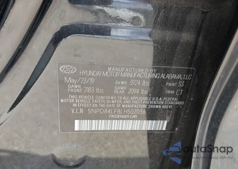 2020 Hyundai Elantra Value Edition from USA, damaged, VIN 5NPD84LF8LH502036